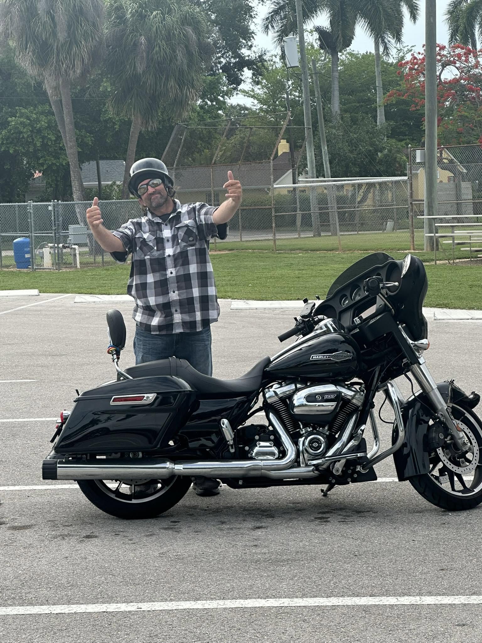 Buffalo — Prayer Sergeant, Faith Defenders Motorcycle Ministry, on his motorcycle
